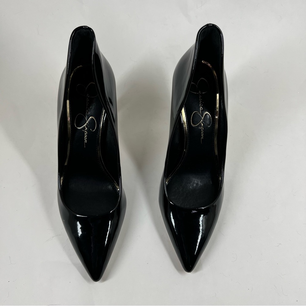 Jessica Simpson Cambredge Pump in Black Patent Size 8M - Picture 2 of 15